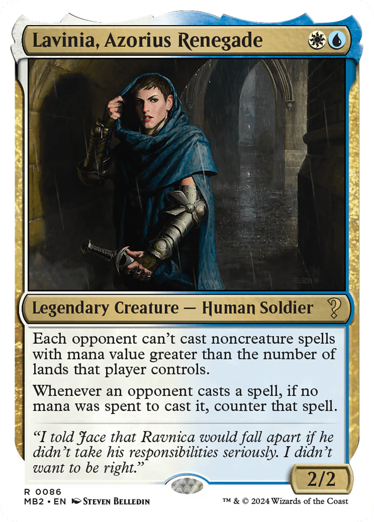 Lavinia, Azorius Renegade (White Border) (MB2-086)  - Mystery Booster 2