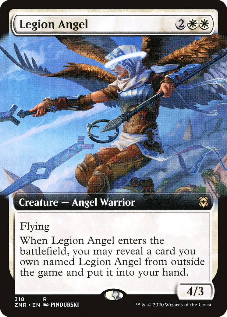 Legion Angel (Extended Art) (ZNR-318)  Foil - Zendikar Rising