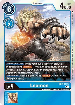 Leomon (EX2-017) - Digital Hazard Foil