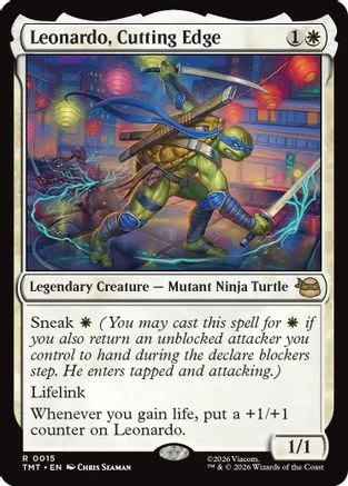 Leonardo, Cutting Edge (TMT-015)  Foil - Teenage Mutant Ninja Turtles
