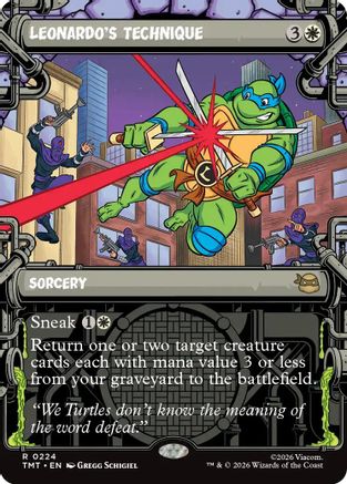 Leonardo's Technique (Showcase) (TMT-224)  - Teenage Mutant Ninja Turtles