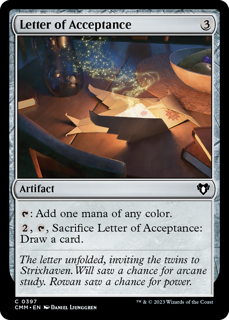 Letter of Acceptance (CMM-397)  Foil - Commander Masters