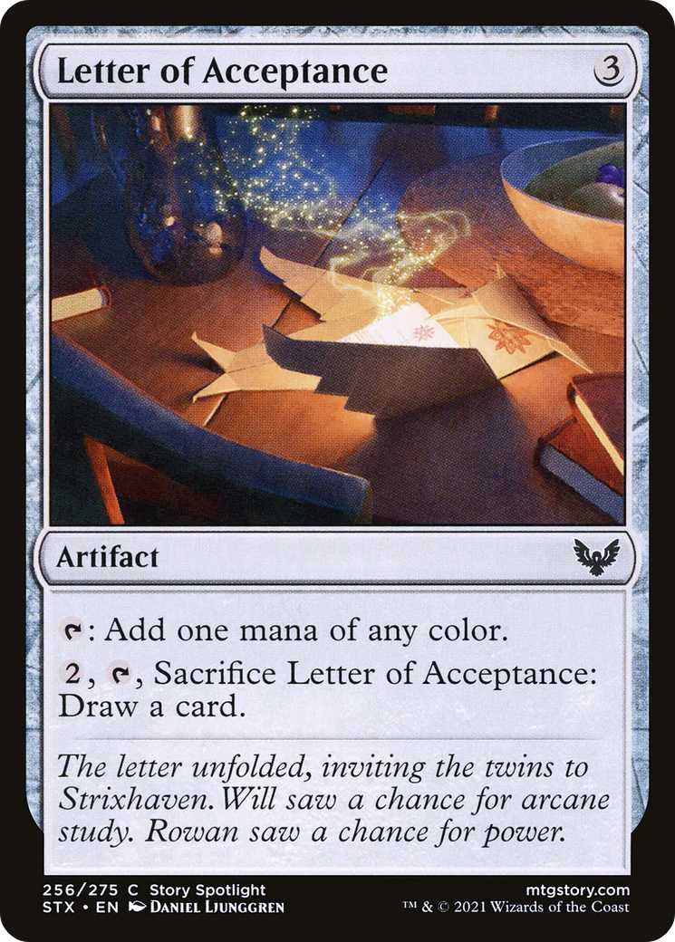 Letter of Acceptance (STX-256)  - Strixhaven: School of Mages