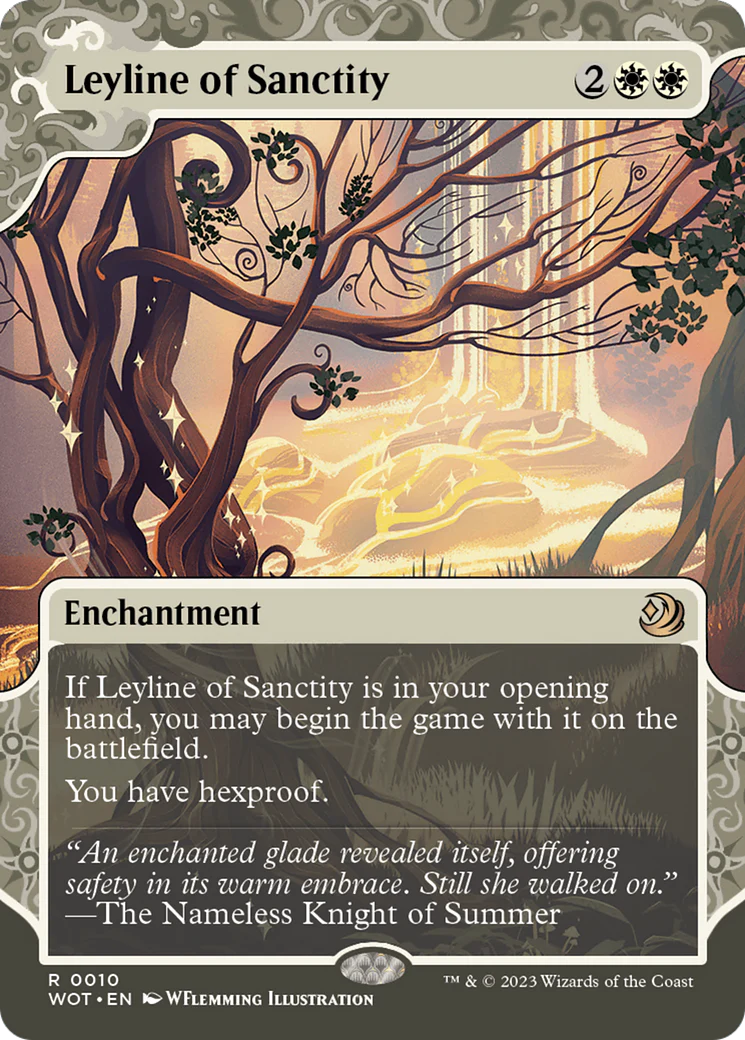 Leyline of Sanctity (WOT-010)  - Wilds of Eldraine: Enchanting Tales: (Showcase) (Borderless)