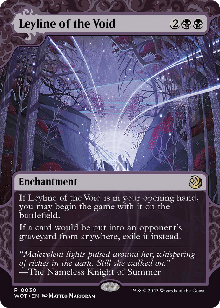 Leyline of the Void (WOT-030)  Foil - Wilds of Eldraine: Enchanting Tales: (Showcase) (Borderless)