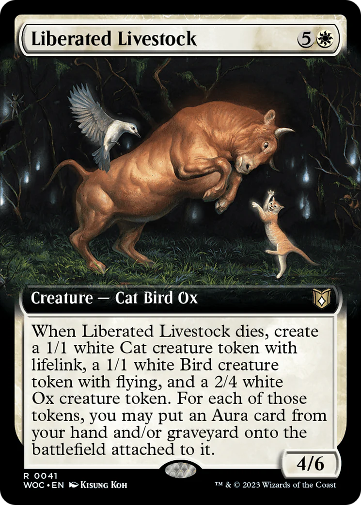 Liberated Livestock (Extended Art) (WOC-041)  - Wilds of Eldraine Commander: (Extended Art)