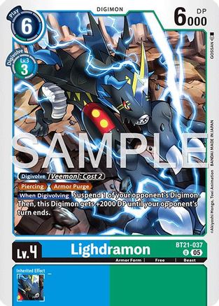 Lighdramon - BT21-037 (Foil Reprint) (BT21-037) - Advanced Booster Digimon Generation Foil