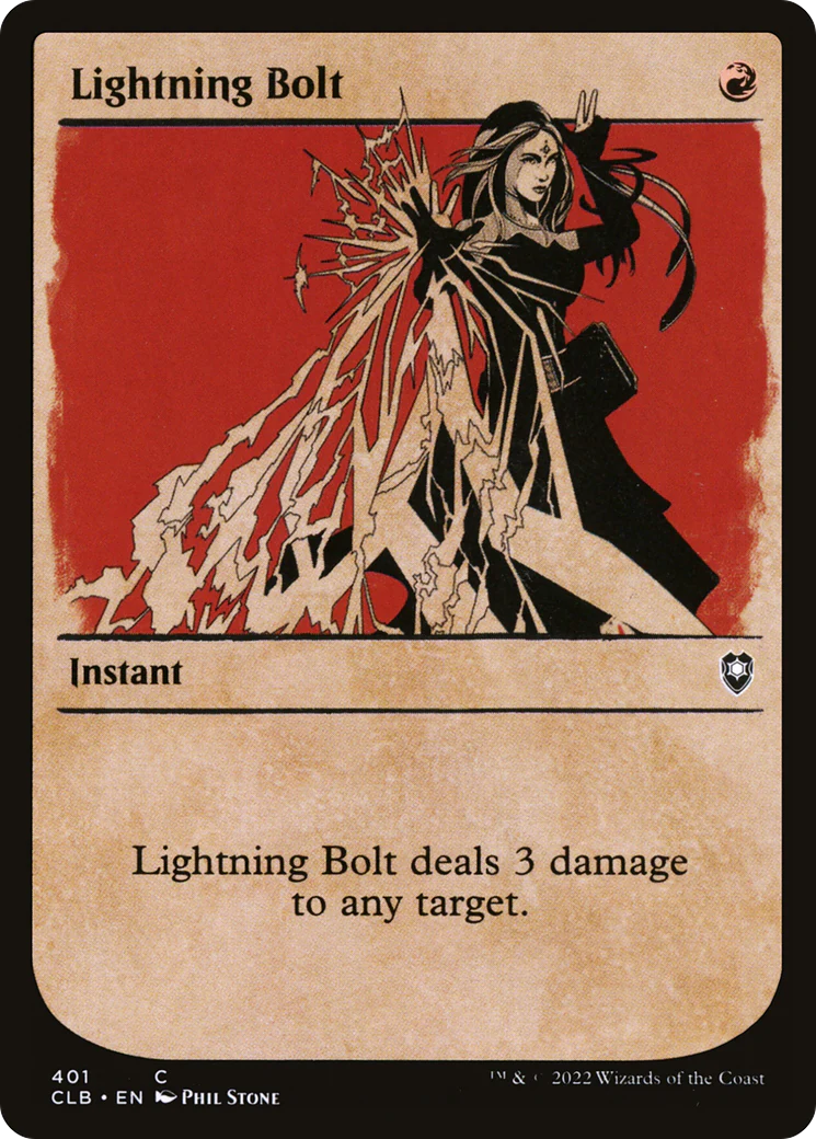 Lightning Bolt (Showcase) (CLB-401)  - Commander Legends: Battle for Baldur's Gate: (Showcase)