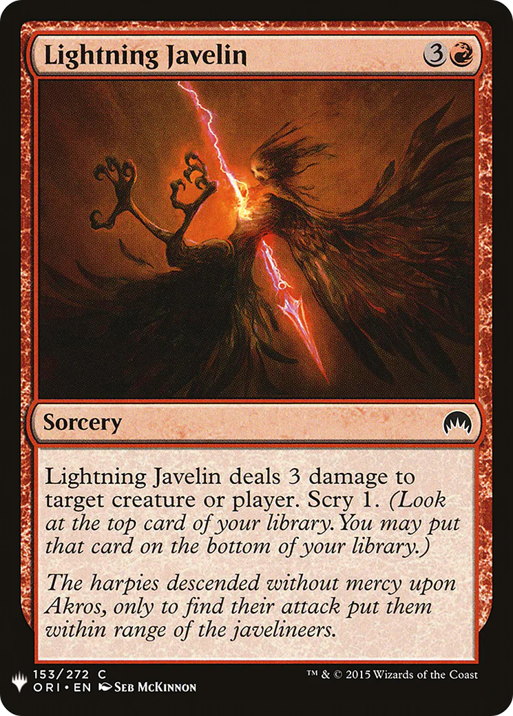 Lightning Javelin (LIST-153)  - The List