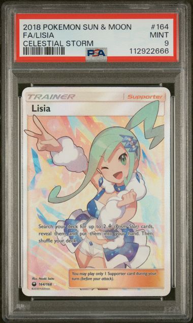 Lisia (Full Art) 164 - Holofoil SM Celestial Storm - Ultra Rare PSA 9
