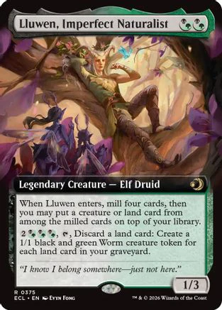 Lluwen, Imperfect Naturalist (Extended Art) (ECL-375)  - Lorwyn Eclipsed