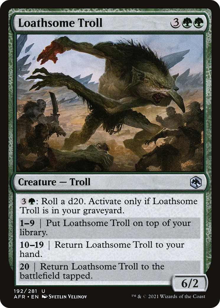Loathsome Troll (AFR-192) Foil - Adventures in the Forgotten Realms