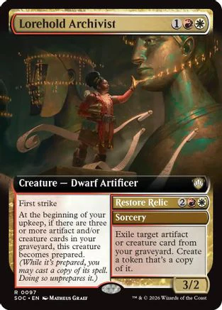 Lorehold Archivist (Extended Art) (SOC-097)  - Commander: Secrets of Strixhaven