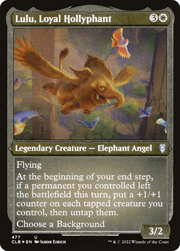 Lulu, Loyal Hollyphant (CLB-477)  Etched Foil - Commander Legends: Battle for Baldur's Gate