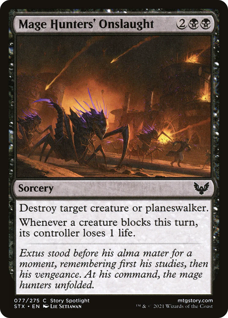 Mage Hunters' Onslaught (STX-077)  Foil - Strixhaven: School of Mages