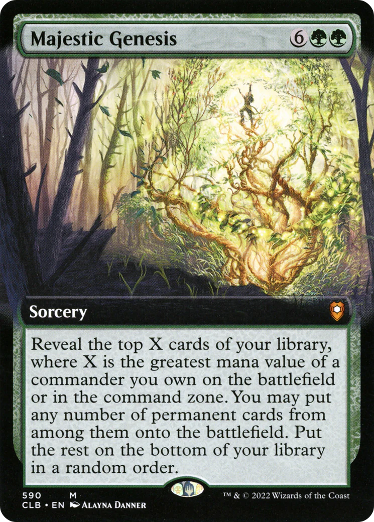 Majestic Genesis (Extended Art) (CLB-590)  Foil - Commander Legends: Battle for Baldur's Gate: (Extended Art)