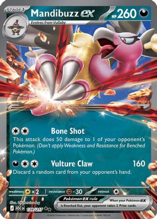 Mandibuzz ex 139/217  - Holofoil ME Ascended Heroes - Double Rare