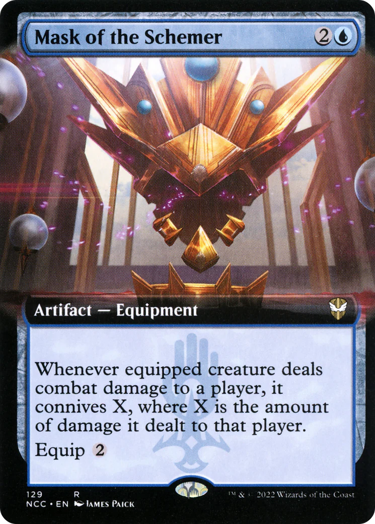 Mask of the Schemer (Extended Art) (NCC-129)  - New Capenna Commander: (Extended Art)