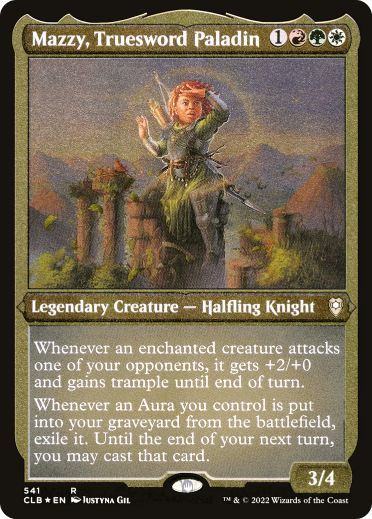 Mazzy, Truesword Paladin (CLB-541)  Etched Foil - Commander Legends: Battle for Baldur's Gate