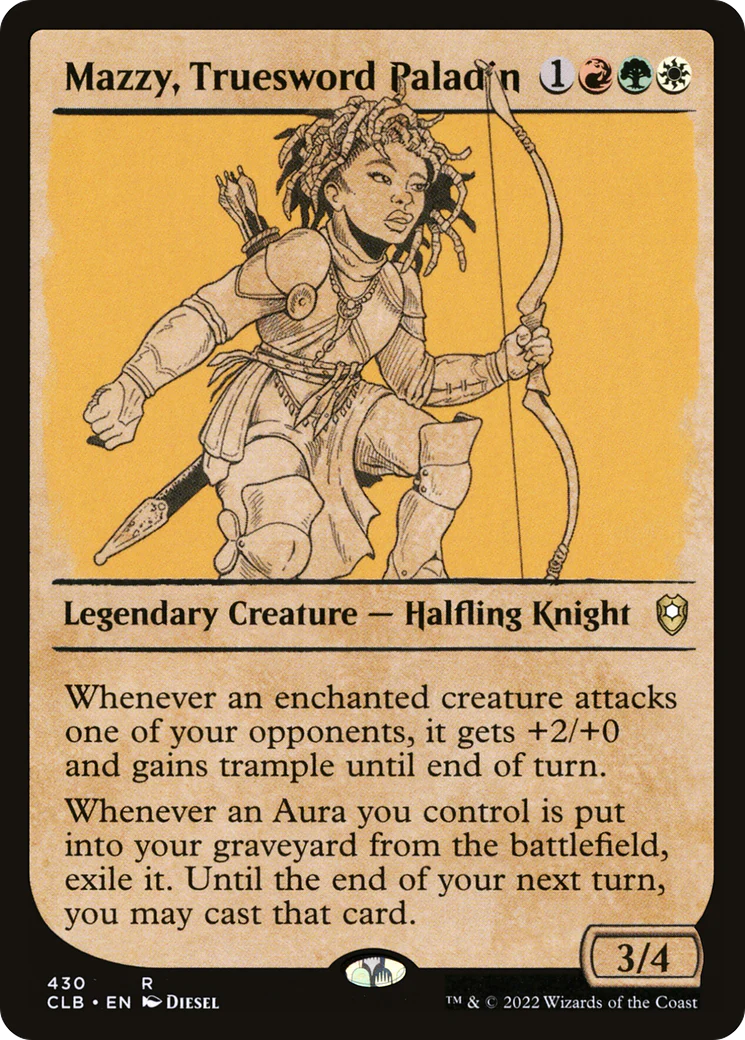 Mazzy, Truesword Paladin (Showcase) (CLB-430)  Foil - Commander Legends: Battle for Baldur's Gate: (Showcase)