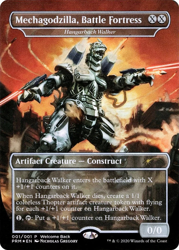 Mechagodzilla, Battle Fortress - Hangarback Walker (Welcome Back Promo) (UMP-001) Foil - Love Your LGS 2020 / Mechagodzilla, Battle Fortress (Borderless)