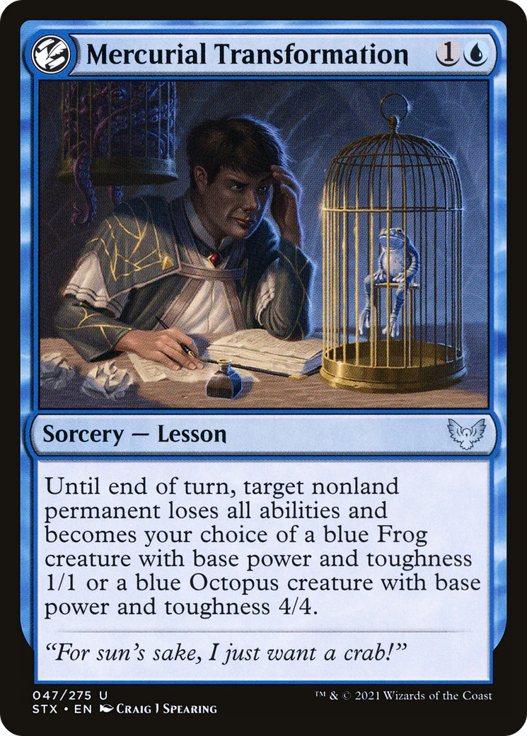 Mercurial Transformation (STX-047)  Foil - Strixhaven: School of Mages: (lesson)