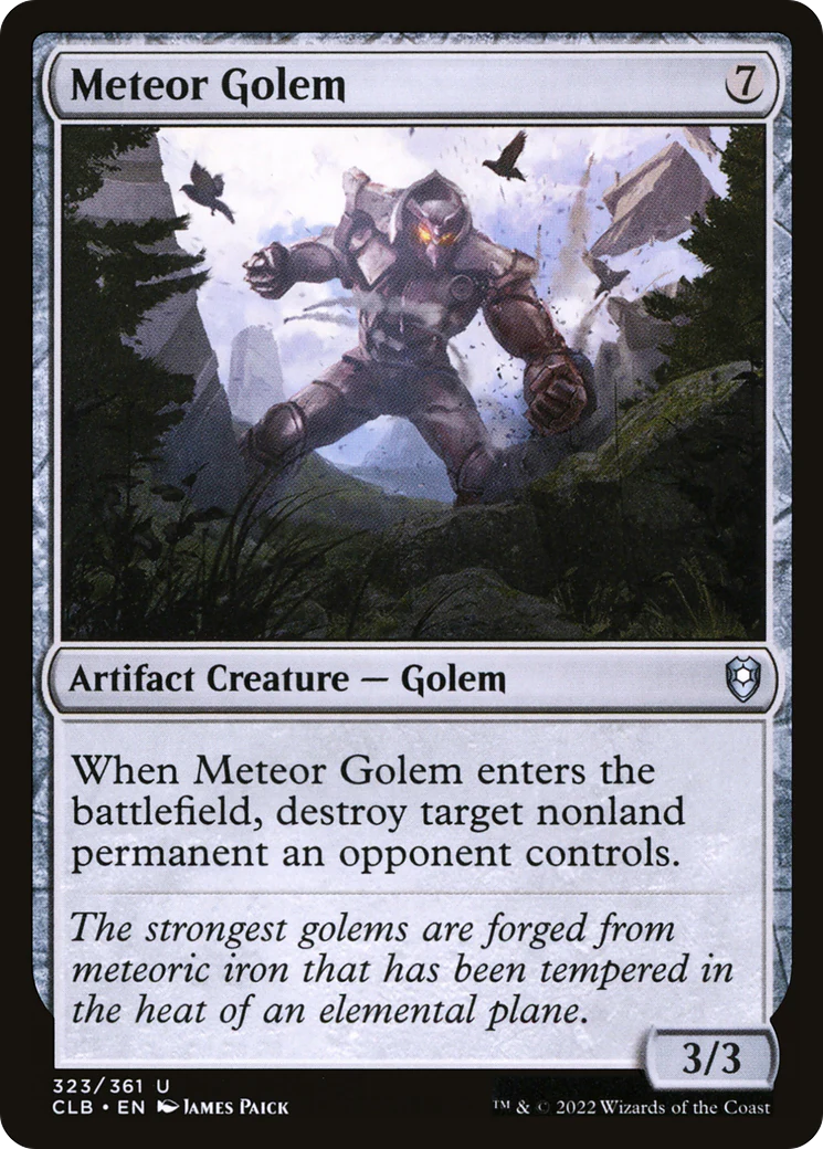 Meteor Golem (CLB-323)  Foil - Commander Legends: Battle for Baldur's Gate