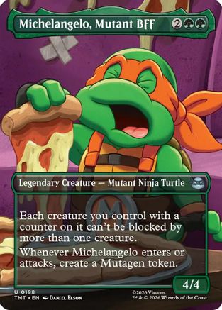 Michelangelo, Mutant BFF (Borderless) (TMT-198)  Foil - Teenage Mutant Ninja Turtles