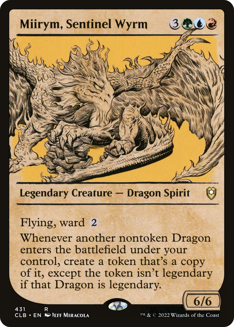 Miirym, Sentinel Wyrm (Showcase) (CLB-431)  - Commander Legends: Battle for Baldur's Gate: (Showcase)