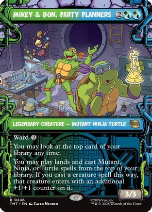 Mikey & Don, Party Planners (Showcase) (TMT-246)  Foil - Teenage Mutant Ninja Turtles