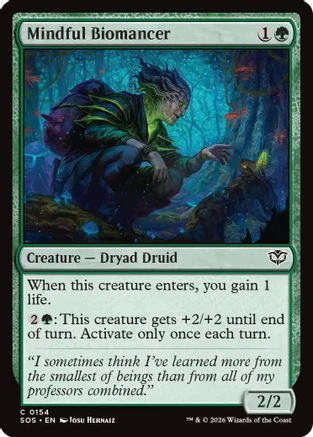 Mindful Biomancer (SOS-154)  Foil - Secrets of Strixhaven