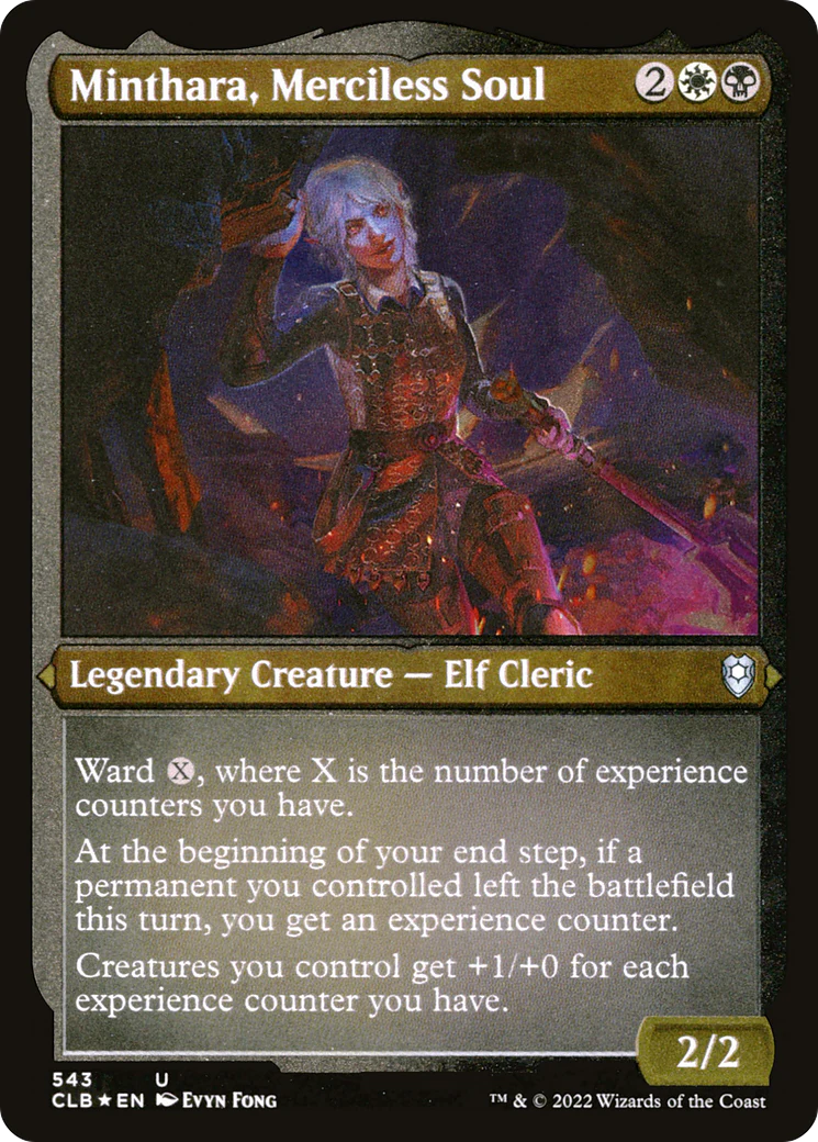 Minthara, Merciless Soul (CLB-543)  Etched Foil - Commander Legends: Battle for Baldur's Gate
