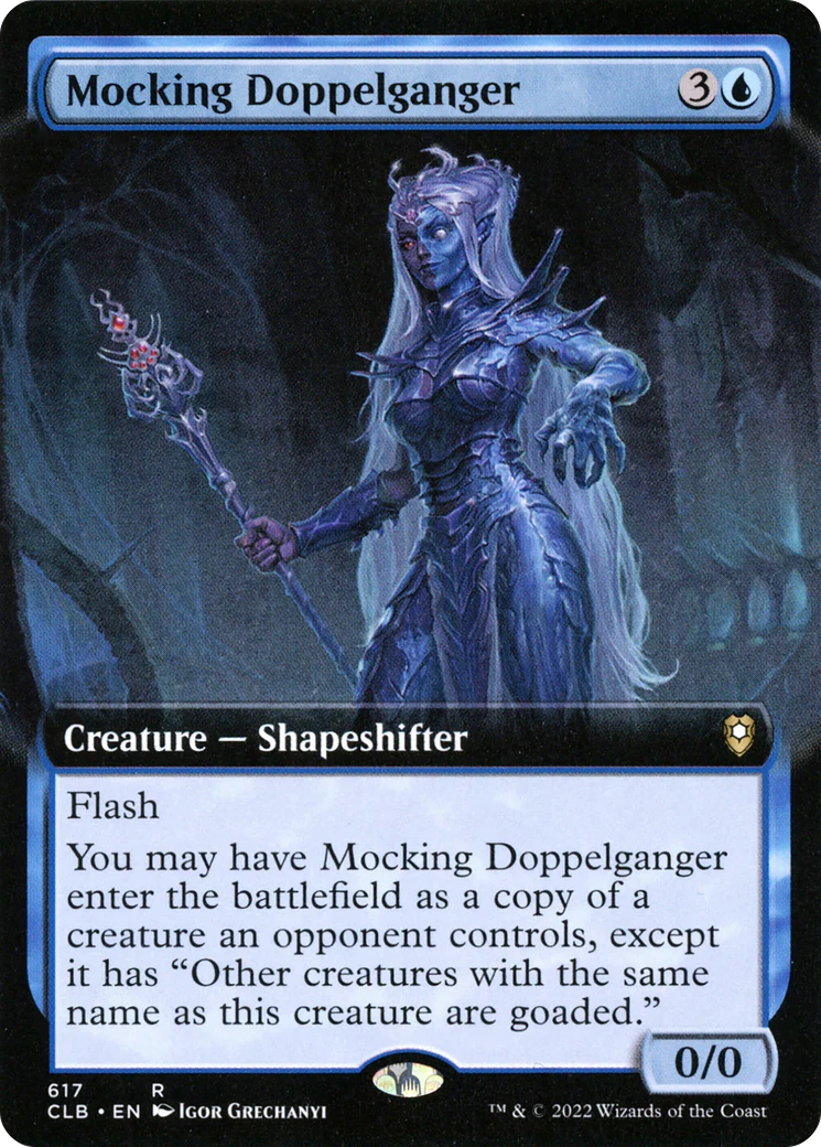 Mocking Doppelganger (Extended Art) (CLB-617)  - Commander Legends: Battle for Baldur's Gate: (Extended Art)