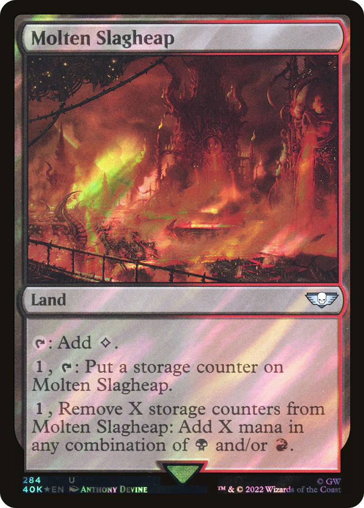 Molten Slagheap (Surge Foil) (40K-284)  Foil - Warhammer 40,000 Commander