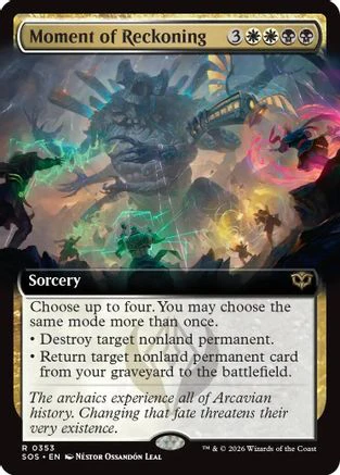 Moment of Reckoning (Extended Art) (SOS-353)  Foil - Secrets of Strixhaven