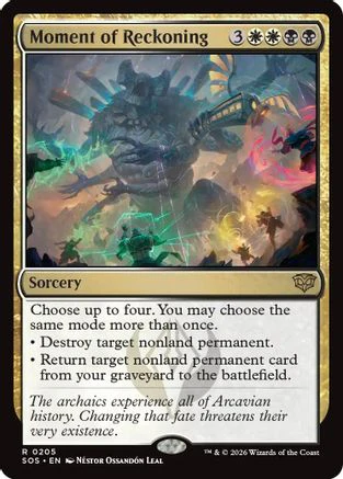 Moment of Reckoning (SOS-205)  Foil - Secrets of Strixhaven