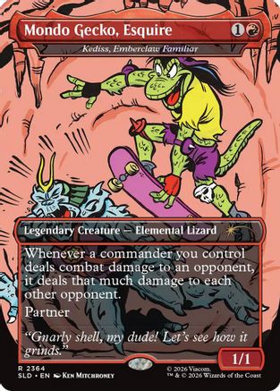 Mondo Gecko, Esquire - Kediss, Emberclaw Familiar (SLD-2364) Foil - Secret Lair Drop Series