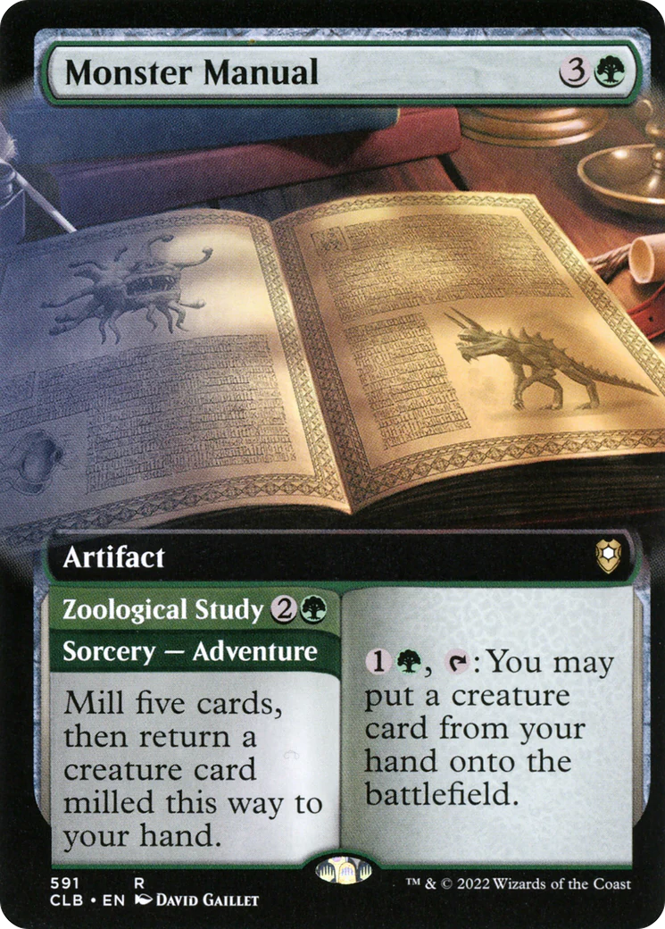 Monster Manual (Extended Art) (CLB-591)  Foil - Commander Legends: Battle for Baldur's Gate: (Extended Art)