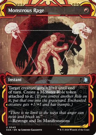 Monstrous Rage (SOA-045)  Foil - Secrets of Strixhaven: Mystical Archive