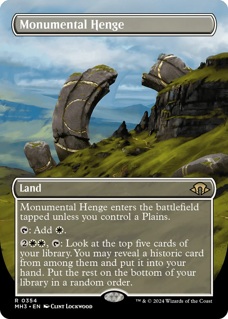 Monumental Henge (Borderless) (MH3-354)  Foil - Modern Horizons 3