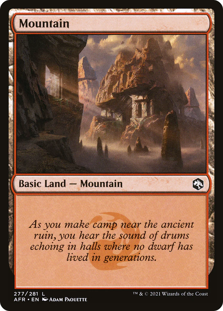 Mountain (277) (AFR-277)  Foil - Adventures in the Forgotten Realms