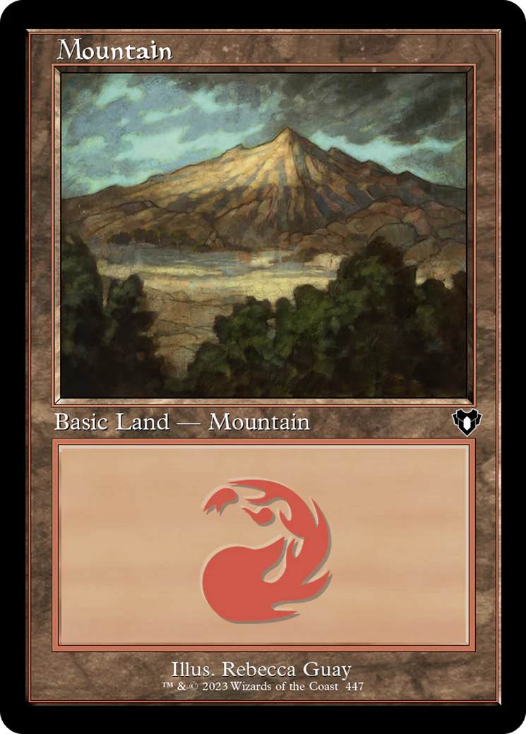 Mountain (447) (Retro Frame) (CMM-447)  Foil - Commander Masters