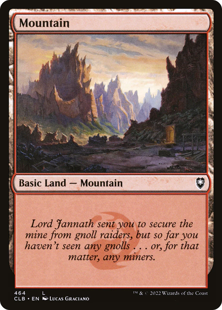 Mountain (464) (CLB-464) Foil - Commander Legends: Battle for Baldur's Gate