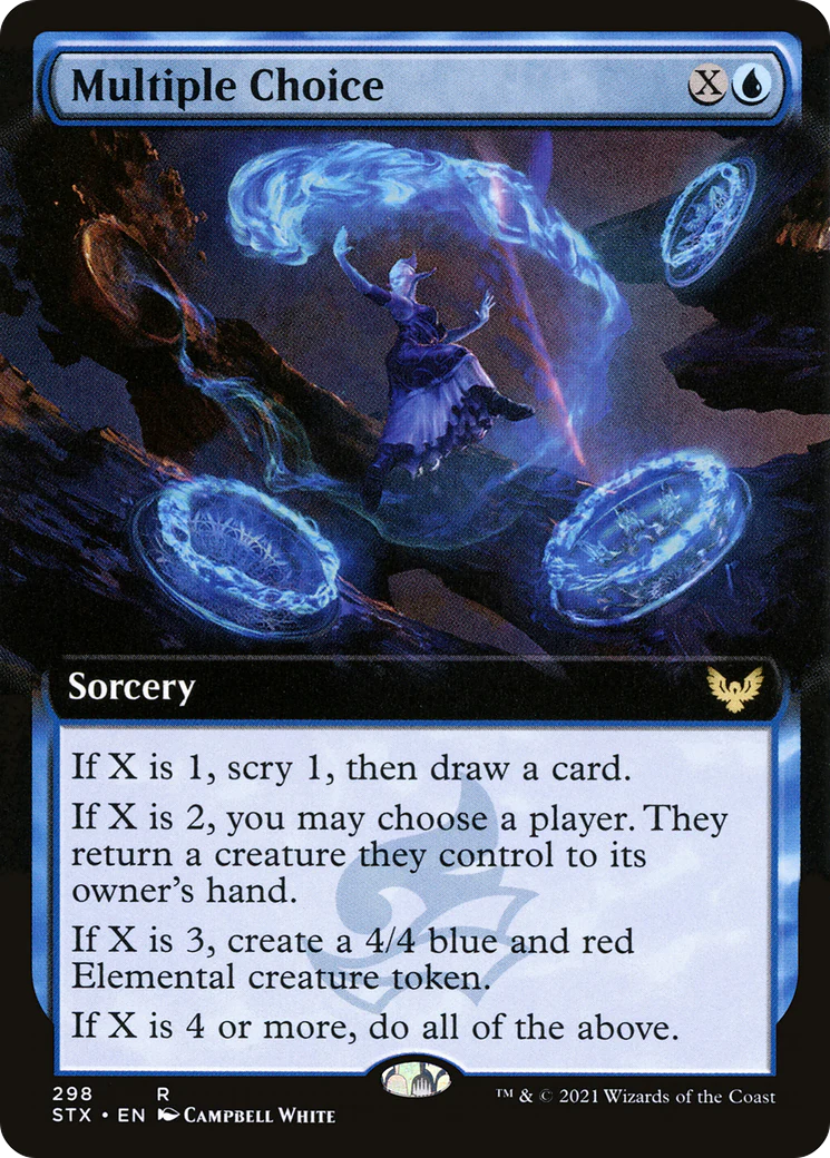 Multiple Choice (Extended Art) (STX-298)  Foil - Strixhaven: School of Mages: (Extended Art)
