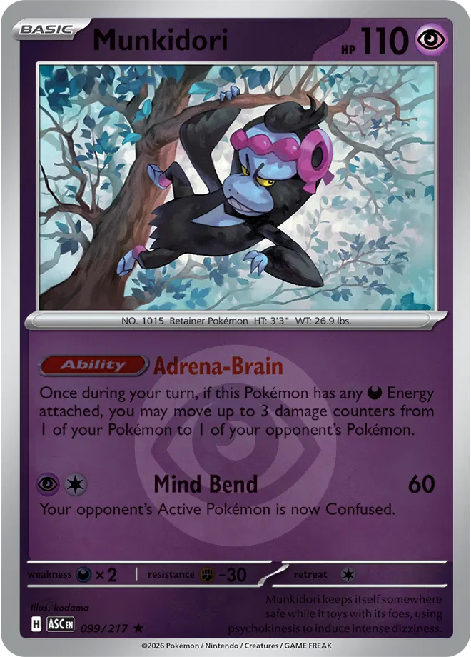 Munkidori (Energy Symbol Pattern) 099  - Reverse Holofoil ME Ascended Heroes - Rare