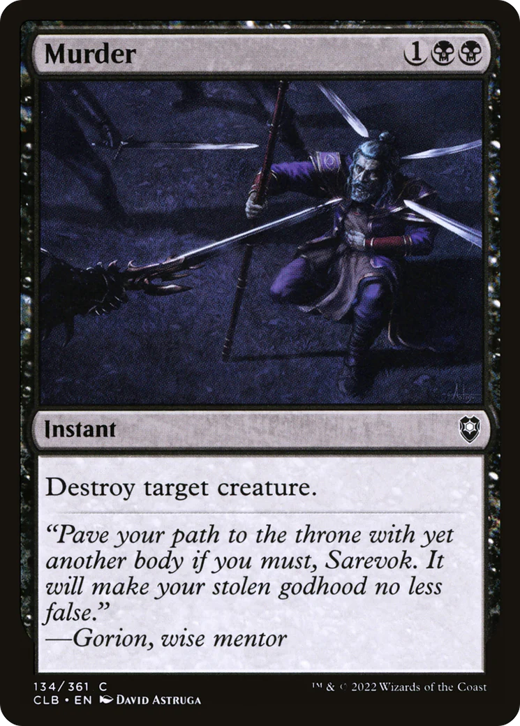 Murder (CLB-134) Foil - Commander Legends: Battle for Baldur's Gate