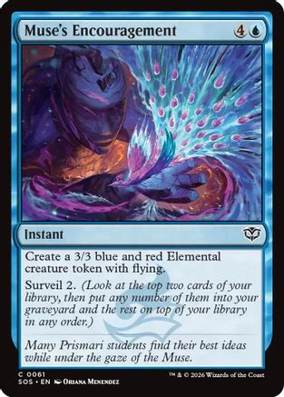 Muse's Encouragement (SOS-061) Foil - Secrets of Strixhaven