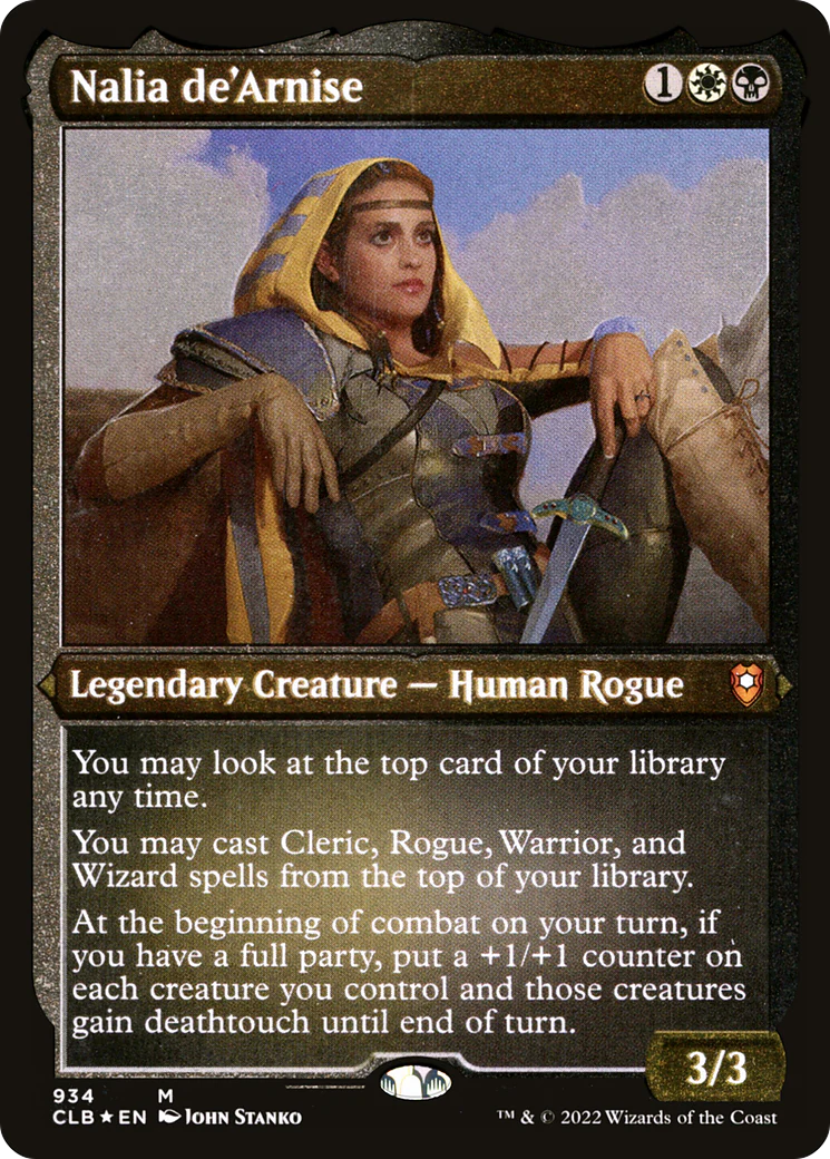 Nalia de'Arnise (CLB-934)  Etched Foil - Commander Legends: Battle for Baldur's Gate