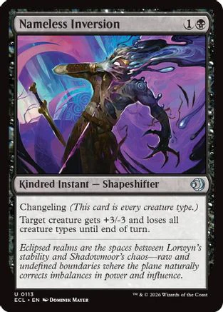 Nameless Inversion (ECL-113) Foil - Lorwyn Eclipsed