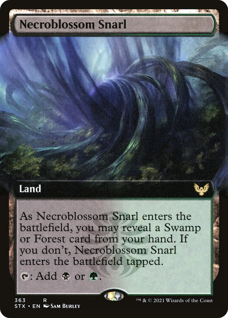 Necroblossom Snarl (Extended Art) (STX-363)  Foil - Strixhaven: School of Mages: (Extended Art)